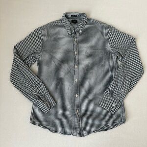 J.Crew Slim Washed Button Down Dress Shirt – Navy Blue Gingham